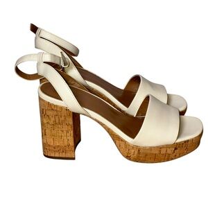 NORDSTROM RACK Cream Cork Playfrom Block Heel Sandals Shoe style RKANSEL2-PU